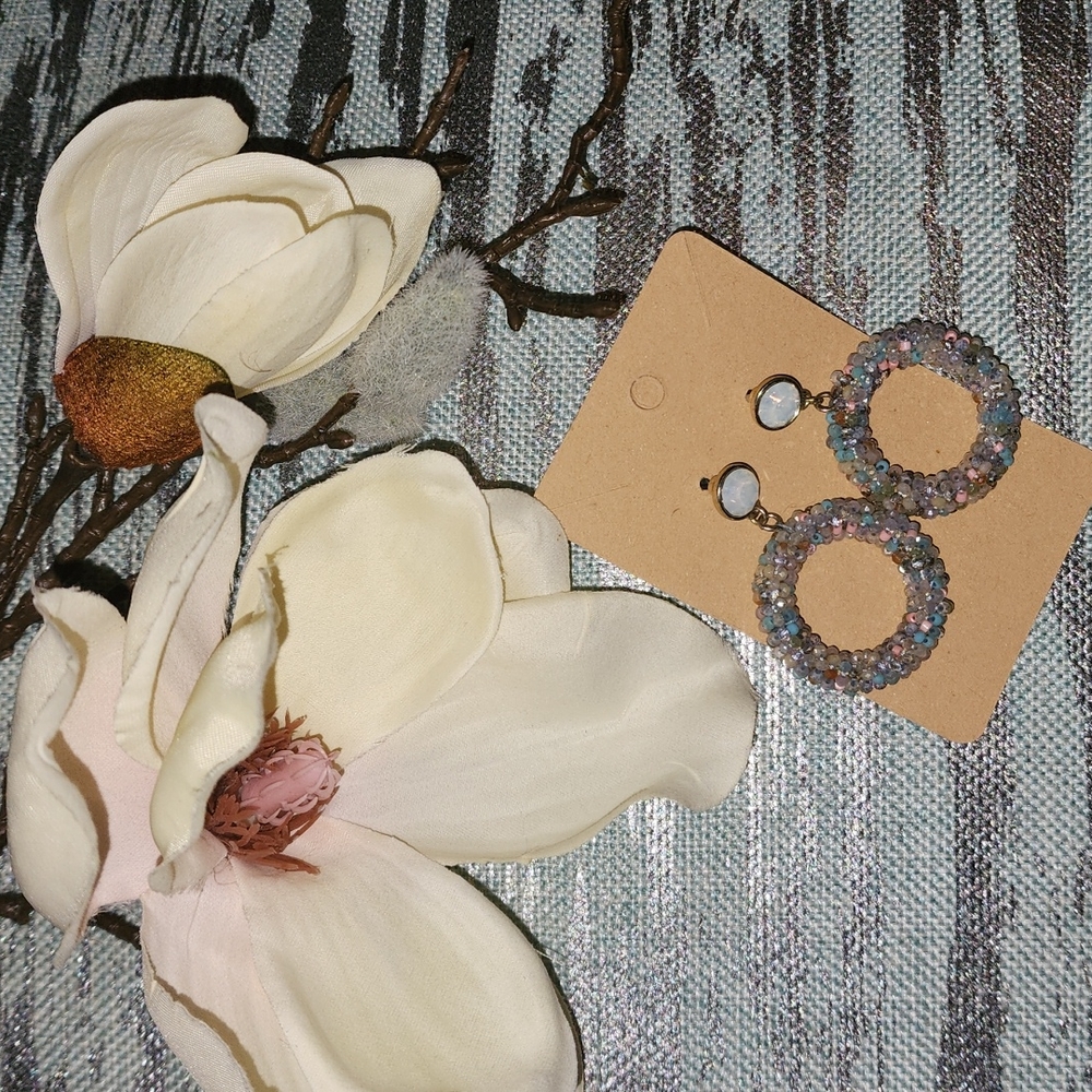 Ann Taylor LOFT Beaded Hoops